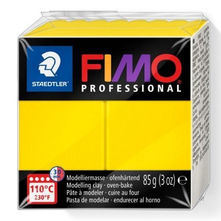Staedtler FIMO Professional Pasta de Modelar de Secado al Horno Amarillo Sólido 85g